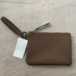 Athleta Revive Zip Pouch Brown Wristlet